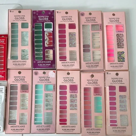 New boxes of Dashing Diva Gloss Nail Strips - Assorted Colors LOT - Picture 3 of 3